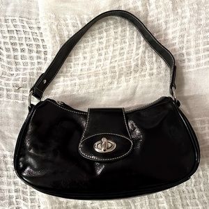 NWOT Black Faux Leather Handbag